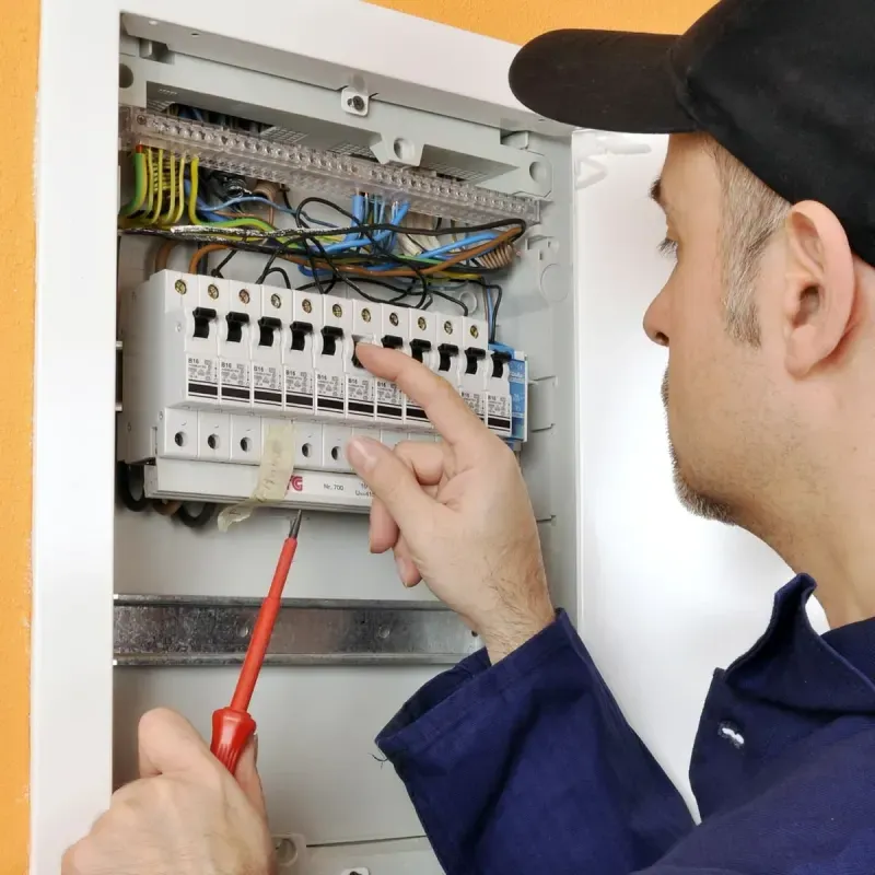 Électricien en intervention