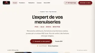 Le site, de haut en bas
